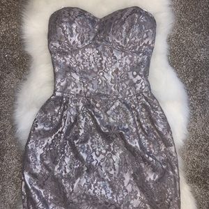 Strapless mini dress